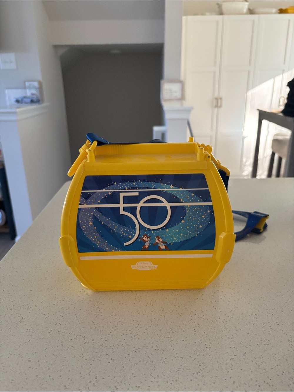 Walt Disney works Yellow 50th Anniversary popcorn bucket